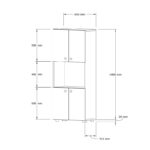 Στήλη Guzel pakoworld σε sonoma απόχρωση 60x31.4x140εκ - Image 3