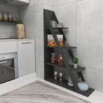 Βιβλιοθήκη Quina pakoworld σε ανθρακί απόχρωση 100x30x150εκ - Image 3