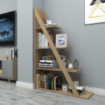 Βιβλιοθήκη Quina pakoworld σε oak απόχρωση 100x30x150εκ - Image 2