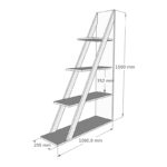 Βιβλιοθήκη Quina pakoworld σε oak απόχρωση 100x30x150εκ - Image 4