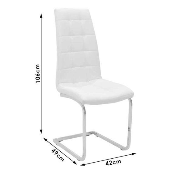 Καρέκλα Darrell pakoworld pu μαύρο-βάση χρωμίου 42x49x106εκ - Image 8