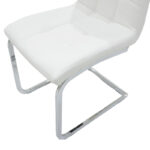 Καρέκλα Darrell pakoworld pu λευκό-βάση χρωμίου 42x49x106εκ - Image 7