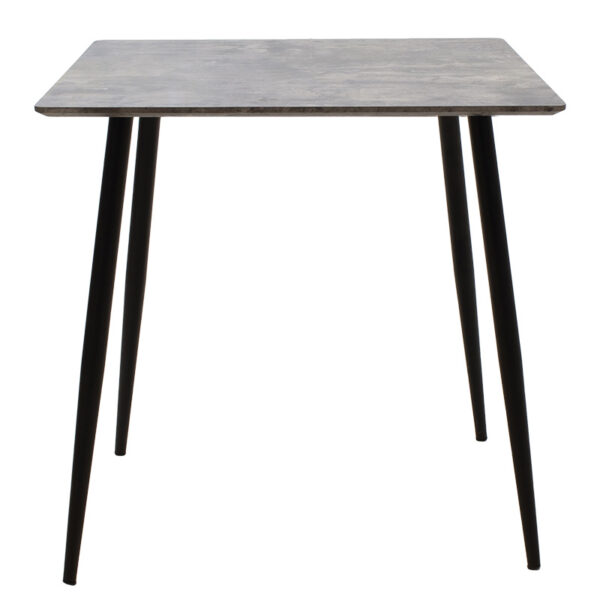 Τραπέζι Cuba pakoworld MDF γκρι cement-μαύρο 70x70x75εκ - Image 2