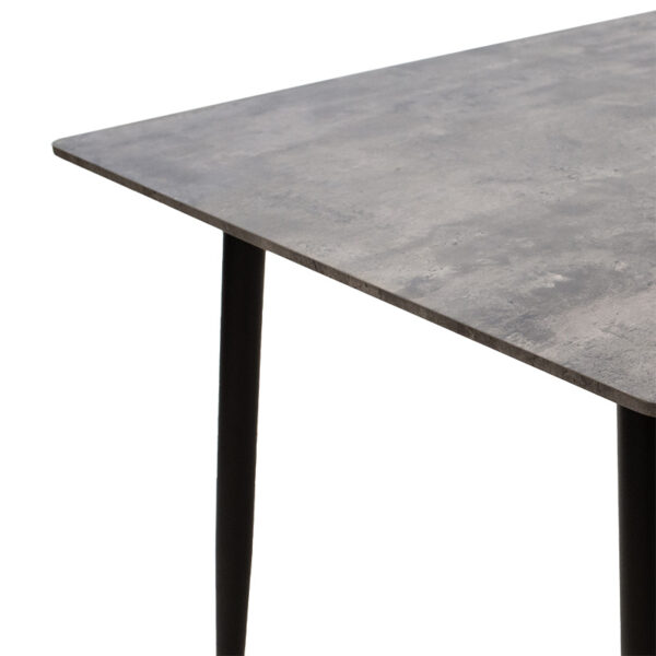 Τραπέζι Cuba pakoworld MDF γκρι cement-μαύρο 70x70x75εκ - Image 3