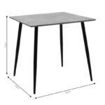 Τραπέζι Cuba pakoworld MDF γκρι cement-μαύρο 70x70x75εκ - Image 4
