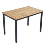 Τραπέζι Witte pakoworld MDF/Metal σε sonoma απόχρωση με λευκο πόδι 110x70x76εκ - Image 2