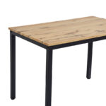 Τραπέζι Witte pakoworld MDF/Metal σε sonoma απόχρωση με λευκο πόδι 110x70x76εκ - Image 3