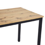 Τραπέζι Witte pakoworld MDF/Metal σε sonoma απόχρωση με λευκο πόδι 110x70x76εκ - Image 4