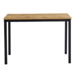 Τραπέζι Witte pakoworld MDF/Metal σε sonoma απόχρωση με λευκο πόδι 110x70x76εκ - Image 5