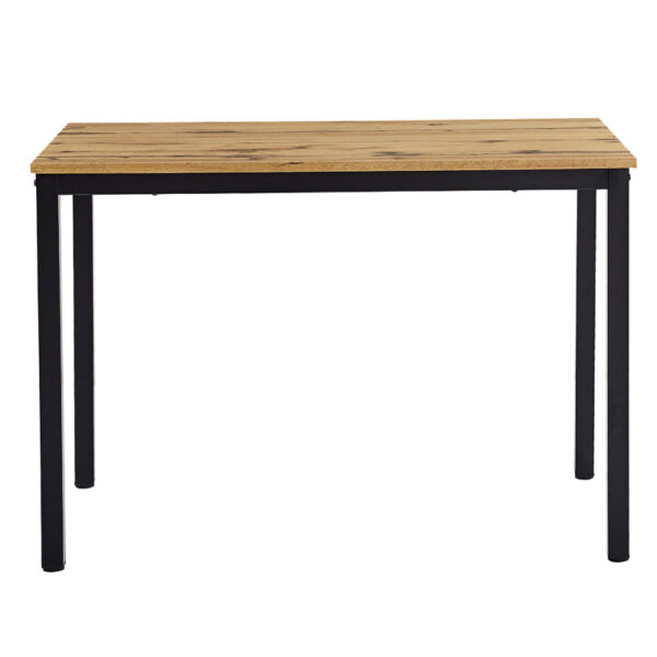 Τραπέζι Witte pakoworld MDF/Metal σε sonoma απόχρωση με λευκο πόδι 110x70x76εκ - Image 5