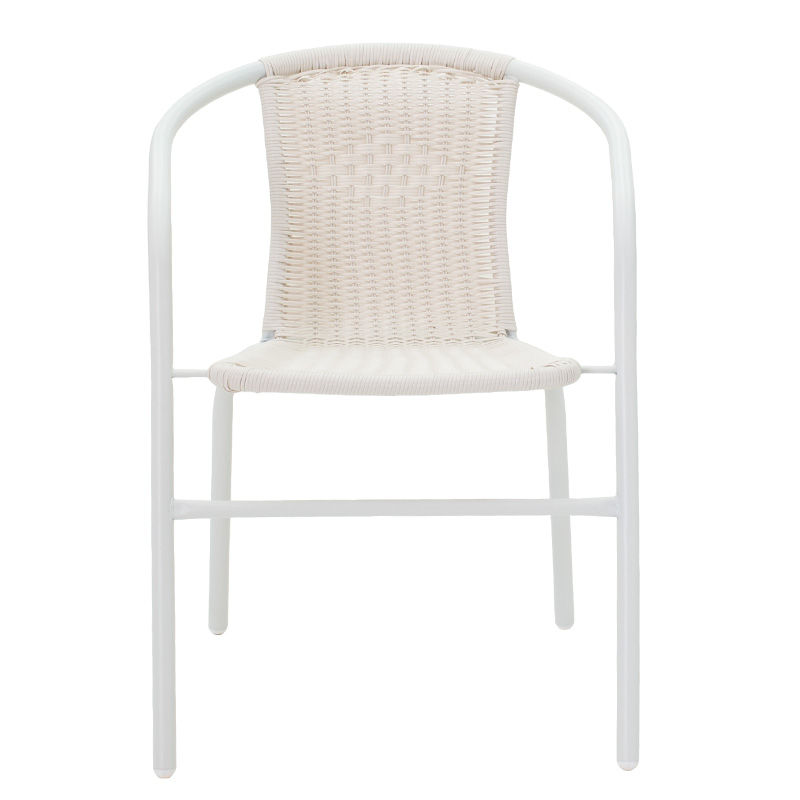 130-000006-3 Πολυθρόνα Obbi pakoworld μέταλλο-pe λευκό 53x59x72εκ - Image 4