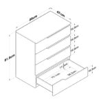 Συρταριέρα Verena pakoworld λευκό-καρυδί 80x47x92εκ - Image 6