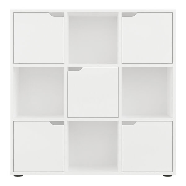 Βιβλιοθήκη Bookel pakoworld σε λευκή απόχρωση 88.5x27.5x89.3εκ - Image 3