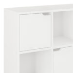 Βιβλιοθήκη Bookel pakoworld σε λευκή απόχρωση 88.5x27.5x89.3εκ - Image 4