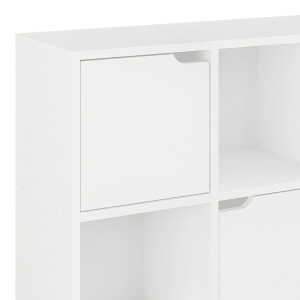 Βιβλιοθήκη Bookel pakoworld σε λευκή απόχρωση 88.5x27.5x89.3εκ - Image 4