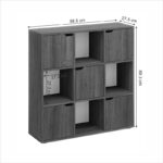 Βιβλιοθήκη Bookel pakoworld σε λευκή απόχρωση 88.5x27.5x89.3εκ - Image 5