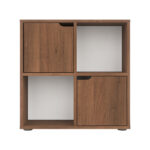 Βιβλιοθήκη Bookel pakoworld σε καρυδί απόχρωση 59.6x27.5x60.4εκ - Image 3