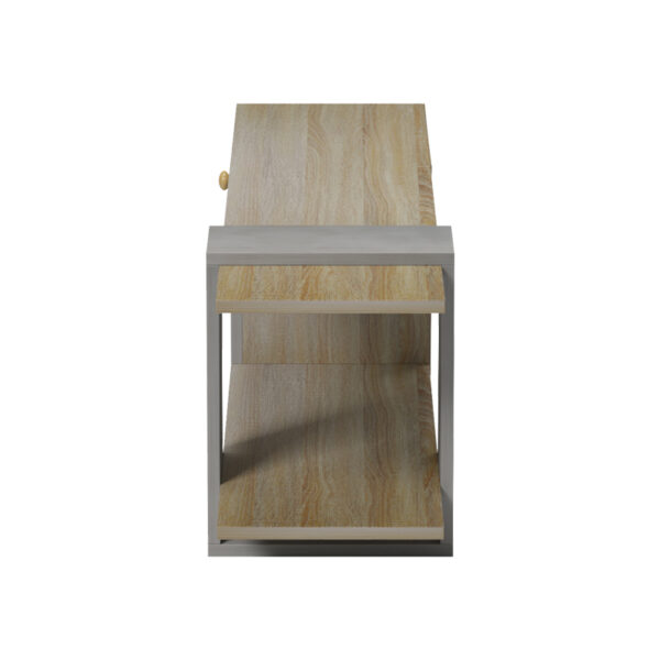 Έπιπλο τηλεόρασης Standi pakoworld σε sonoma-γκρι cement απόχρωση 120x25x36.8εκ - Image 3