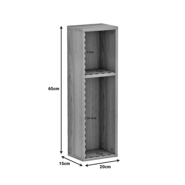 Ραφιέρα-κομοδίνο τοίχου Racks pakoworld σε sonoma απόχρωση 20x15x65εκ - Image 4