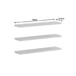 Ραφιέρα τοίχου Divar pakoworld σε sonoma απόχρωση 60x14.5x1.8εκ - Image 4
