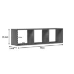 Ραφιέρα τοίχου Mikoro pakoworld σε λευκή απόχρωση 90x22x25.6εκ - Image 4