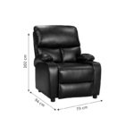Πολυθρόνα relax με ποτηροθήκη Gartia pakoworld  καφέ PU 79x94x102εκ - Image 3