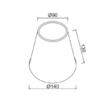 ΑΜΠΑΖΟΥΡ ΛΙΝΟ ΚΡΕΜ ΜΕ ΒΑΣΗ ΓΙΑ Ε14 Φ14Χ13CM - Image 2