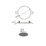 FLEX W ROUND LED SLMPANEL 15W 3000K 1300Lm 230V Φ50-150 120° - Image 3