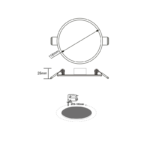 FLEXI W ROUND LED SLIMPANEL 9W 6000K 720Lm 230V Φ50-100 120° - Image 3