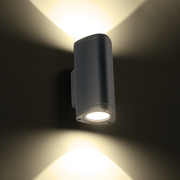 ^LED HP WALL LUMINAIRE 6W 300LM 50° 230V AC 3.000K DARK GREY CRI80 IP54 30.000HRS - Image 2