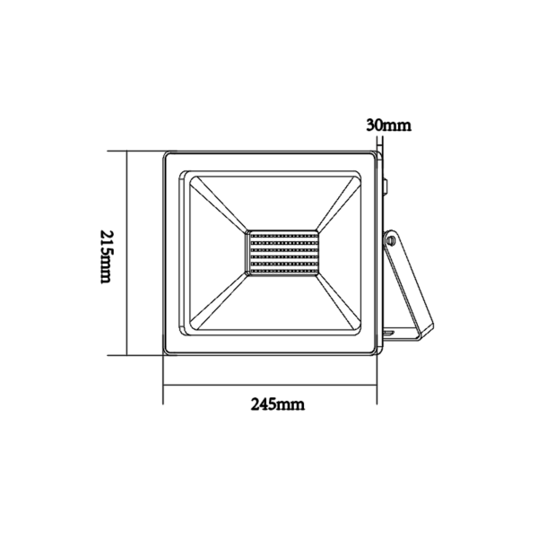 WHITE LED SMD FLOOD LUMINAIRE IP66 100W 4000K 8600Lm 230V RA80 - Image 2
