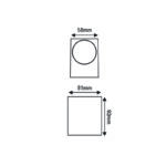GU10 WALL LUMINAIRE PLASTIC 230V AC WHITE IP65 MAX 3W LED - Image 2