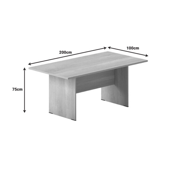 Τραπέζι συνεδριάσεων Amazon pakoworld σε oak απόχρωση 200x100x75εκ - Image 3
