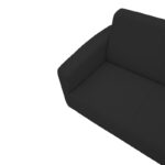 Καναπές τριθέσιος Sidica pakoworld PU σε μαύρη απόχρωση 185x78x83εκ - Image 5