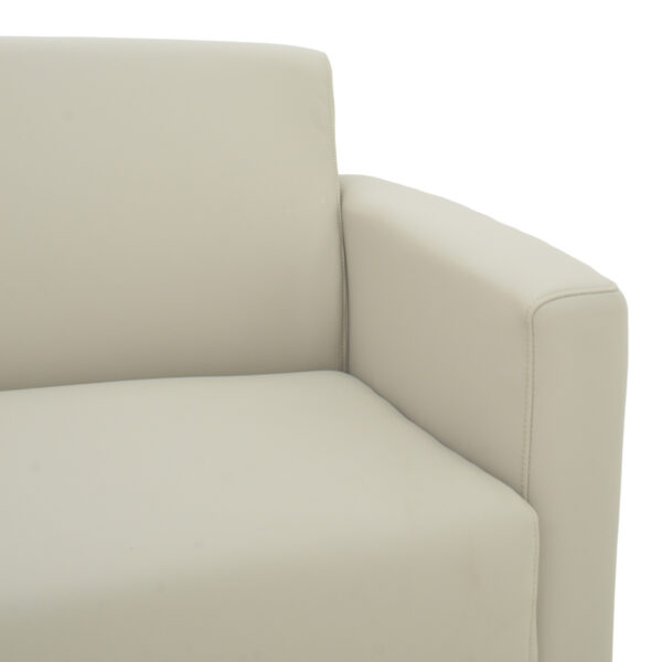Καναπές τριθέσιος Sidica pakoworld PU σε μπεζ απόχρωση 185x82x81εκ - Image 4