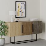 Μπουφές Estella pakoworld φυσικό-καρυδί 150x42x79.5εκ - Image 2