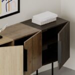Μπουφές Estella pakoworld φυσικό-καρυδί 150x42x79.5εκ - Image 5