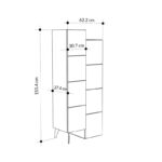 Στήλη Romane pakoworld λευκό 62.2x37.4x155.4εκ - Image 5