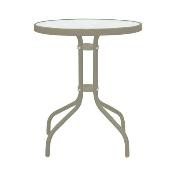 Τραπέζι Watson pakoworld μέταλλο σαμπανιζέ-γυαλί Φ60x70εκ - Image 2