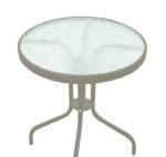 Τραπέζι Watson pakoworld μέταλλο σαμπανιζέ-γυαλί Φ60x70εκ - Image 3