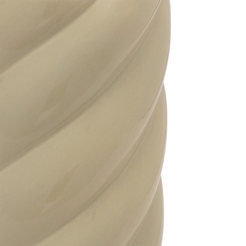 199-000625-1 Βάζο Dermel pakoworld κεραμικό σε μπεζ απόχρωση Φ12x25εκ - Image 2