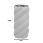 Βάζο Dermel pakoworld κεραμικό σε μπεζ απόχρωση Φ12x25εκ - Image 3