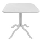 Τραπέζι Icon  pakoworld PP σε λευκή απόχρωση 80x80x74.5εκ - Image 2