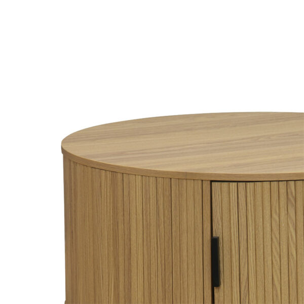 Τραπέζι σαλονιού Scandi pakoworld MDF σε φυσική απόχρωση Φ80x35.5εκ - Image 3