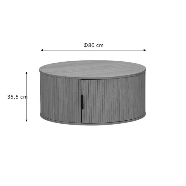 Τραπέζι σαλονιού Scandi pakoworld MDF σε φυσική απόχρωση Φ80x35.5εκ - Image 5