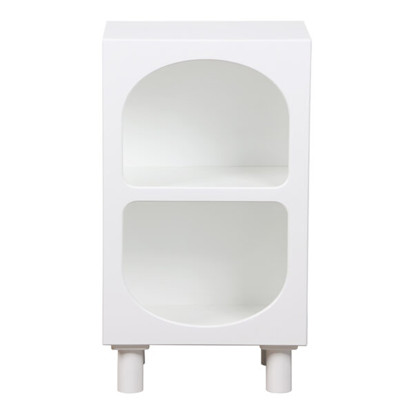 Κομοδίνο Emersi pakoworld MDF σε λευκή απόχρωση 40x32x70εκ - Image 3