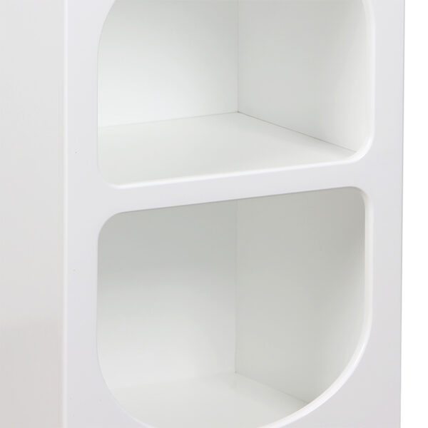 Κομοδίνο Emersi pakoworld MDF σε λευκή απόχρωση 40x32x70εκ - Image 5