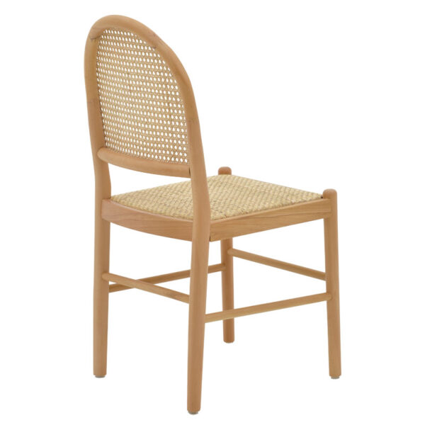 Καρέκλα Alessia pakoworld ξύλο οξιάς-rattan φυσικό 43x44x89εκ - Image 2