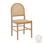 Καρέκλα Alessia pakoworld ξύλο οξιάς-rattan φυσικό 43x44x89εκ