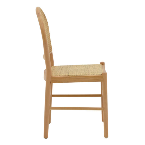 Καρέκλα Alessia pakoworld ξύλο οξιάς-rattan φυσικό 43x44x89εκ - Image 3